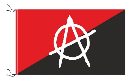 Bandera Anarquista  Anárquica 45 X 30cm