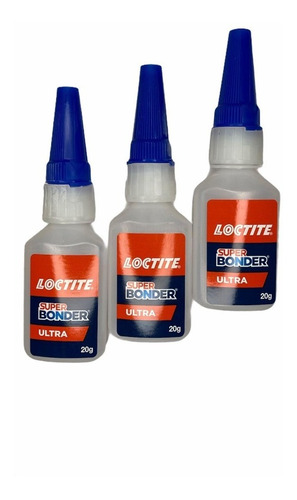 3 Colas Super Bonder Ultra 20g Loctite Novo Ultra Forte