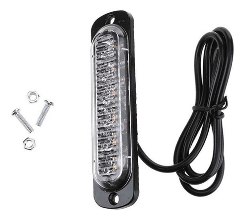 Kit 4pc Luces Led Barra Estrobo Escolta Patrulla 12-30v 6led