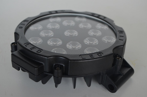 Faro Proyector 51 W Redondo 17 Led Agro Vehículo 4x4