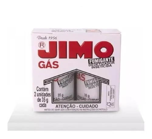 Jimo Gas 2 Tubos De 35 Grs Insecticida Fumigador Bomba Ft