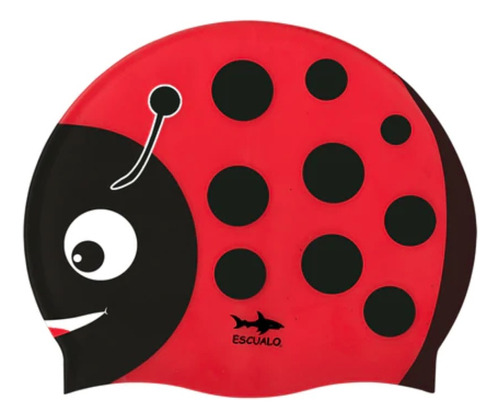 Gorras Natación Modelo Animals Catarina - Escualo Color negro/rojo Diseño de la tela Estampado Talla unitalla
