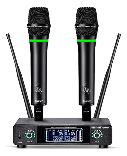 Bietrun Wireless Handheld Microphone System Recargable Profe