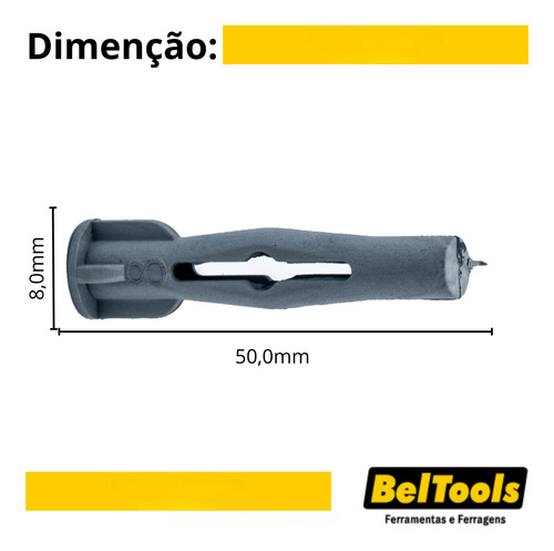 Kit C/ 25 Bucha Nylon N.8 C/ Escapula Beltools