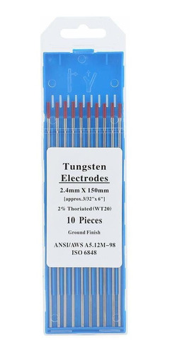 Electrodo Soldadura Tungsteno Caja Torio-tungsteno 0.094 X