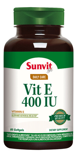 Vitamin E Dl 400 Ui 60 Softgels, Svl Sabor Sin Sabor