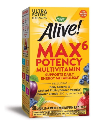 Multivitaminico Max6 Daily Energético Nature's Way 90ct