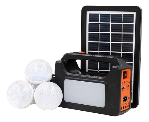 Kit Solar De Emergencia Camping Usb + 3 Ampolletas