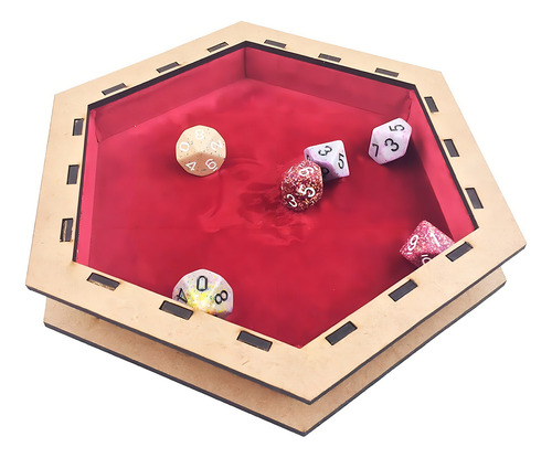 Bandeja de datos revestida premium Buccaneers Rpg Red