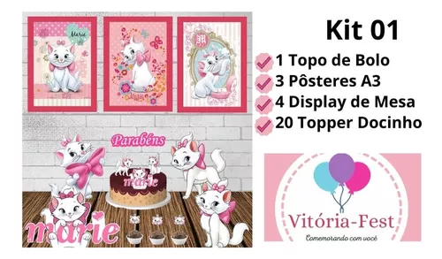 kit festa só um bolinho Gatinha Marie, Magalu Empresas