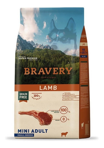 Imagen 1 de 1 de Bravery Mini Adult Small Breeds Lamb 7 Kg