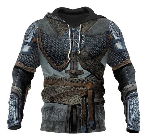 Roupa De Treino Viking Fantasia Com Capuz E Fantasia