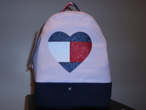 Mochila Tomy Hilfiger Rosa Palido /azul Recien Llegada Usa