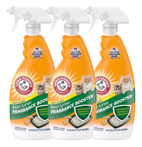 3 X Eliminador De Olores Para Arenero De Gatos Arm & Hammer 