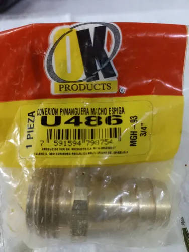 comprar Conexión Para Manguera Macho Espiga 3\u002F4