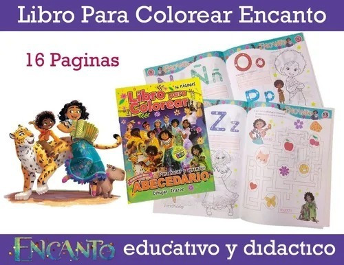 Libro Didáctico Para Colorear Mirabel Encanto Película Niños