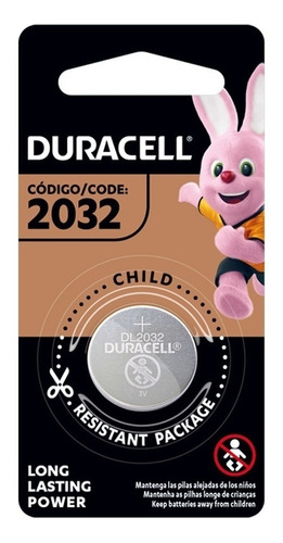 Pila Batería Cr2032 Duracell 3v Litio