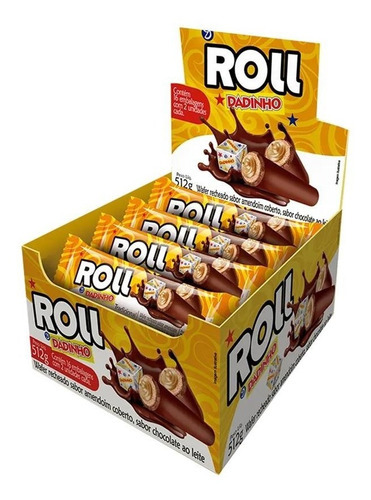 Chocolate Roll Dadinho Com Wafer 32g C/16un - Dizioli