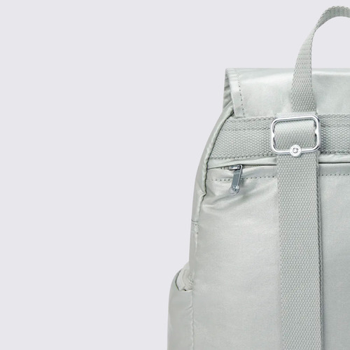 Mochila Kipling City Zip S Prata I563470p Cor Cinza