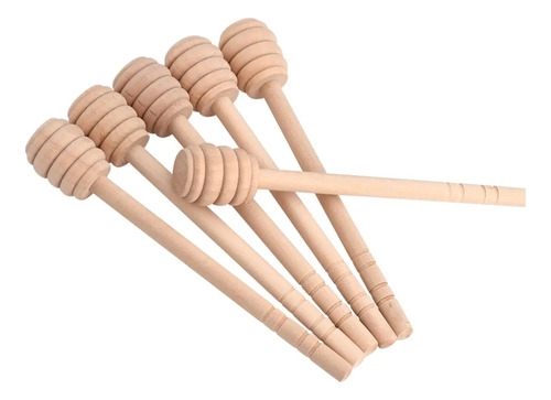 Set 24 Cucharas Madera Para Miel Agitador Bambú Abeja