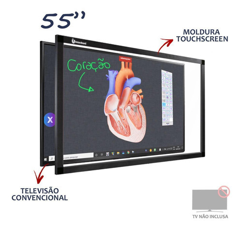 Moldura/lousa Interativa Touchscreen Unionboard 55