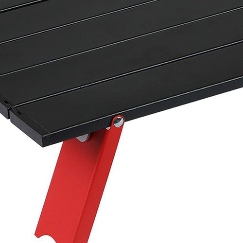 Mesa Plegable De Camping Para Picnic En La Playa Negro Rojo