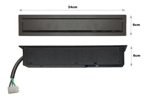 Regua De Tomada Slim-303b Para Embutir Em Mesas Completa