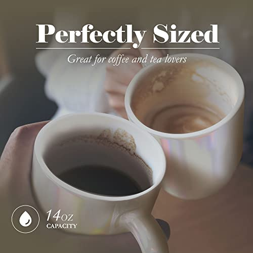 Juego 4 Tazas Café Cerámica Apilables Con Estante