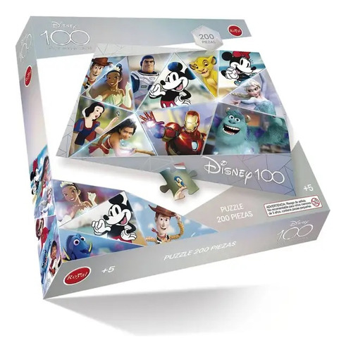 Puzzle 200 Piezas 100 Años De Disney
