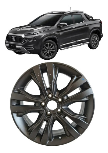 Roda Aro 17 Fiat Toro Freedom Liga Leve 5x110 Et40 Cor Cinza-escuro