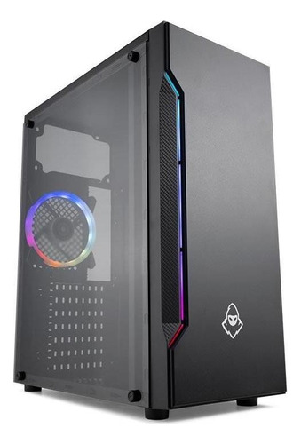 Gabinete Gamer Rgb Mancer Sidewinder Atx Com Ventoinha Cor Preto