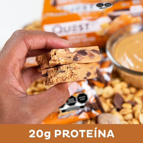 Barra De Proteína Quest Choco Con Crema De Cacahuate Sabor Chocolate con crema de cacahuate