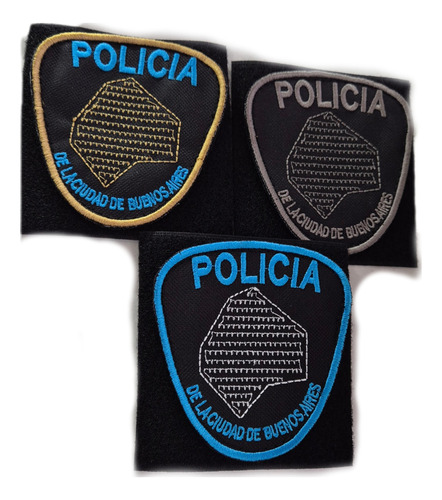 Escudo Bordado Polic. De La Ciudad De Buenos Aires Cian