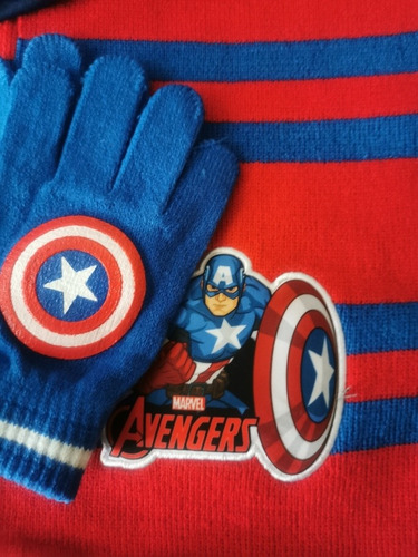 Juego de gorro bufanda y guantes Marvel Avengers
