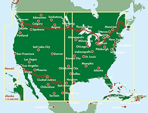 Ee.uu. Y Canadá Sur, Mapa De Carreteras. Escala 1:3.000.000.