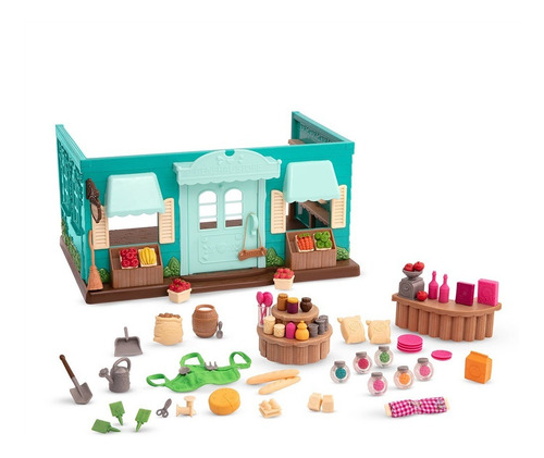 Imagen 2 de 5 de Lil Woodzeez Tienda General Con Accesorios Frutas Verduras