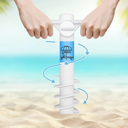 Ammsun Soporte De Anclaje Para Sombrilla De Playa Y Ganch...