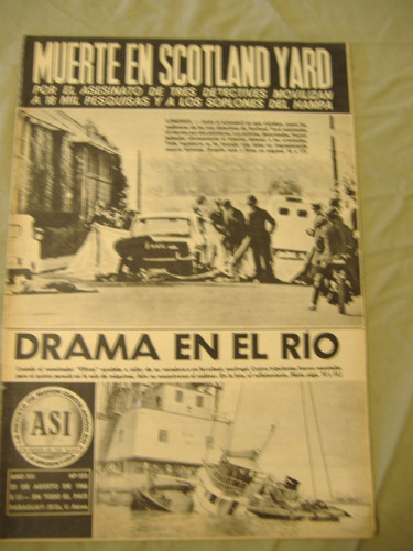Imagen 1 de 4 de Revista Asi Policiales Y Sucesos Politicos N°553 23/08/1966