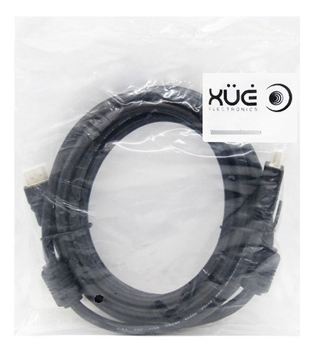 Imagen 3 de 3 de Cable Xue Hdmi 2.0 2160p 3mts Negro 4k 3d 19 1 7.3mm