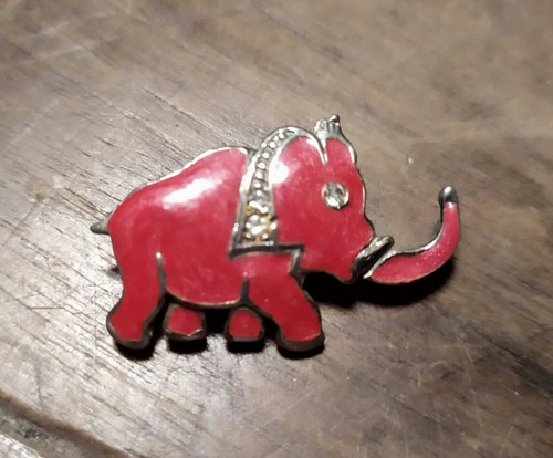 Antiguo Vintage Prendedor Elefante Indio, Impecable, Sano.