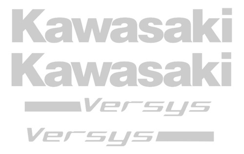 Kit Faixa Emblema Adesivo Kawasaki Versys 2007 Ver07v Fgc