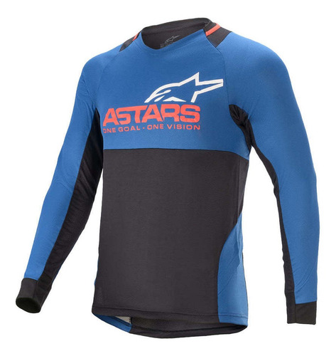 Jersey Bike Astars Drop 8.0 Manga Larga Az/rojo