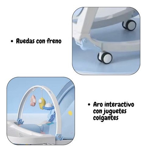 Silla Mecedora Ajustable 3en1 Para Bebes Interactiva Musical