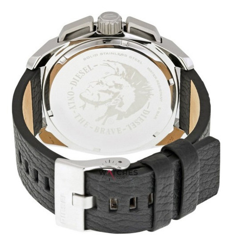 Relógio Diesel Dz4392 Heavyweight Aço C/ Pulseira De Couro