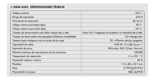 Protector De Volaje Exceline Para Equipo Electrónicos 120vac
