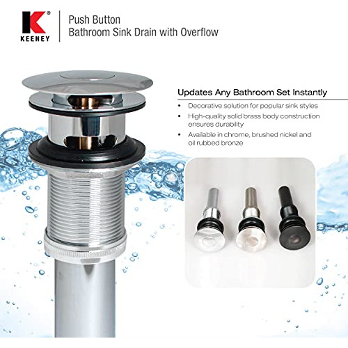 Plumb Pak Keeney K820-75bn Con Botón Pulsador Universal Para
