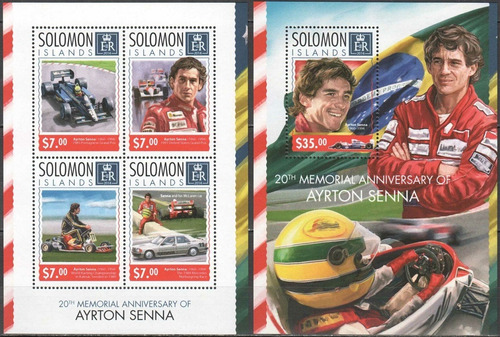 2014 Formula 1 Ayrton Senna- Isla Salomon (bloques) Mint
