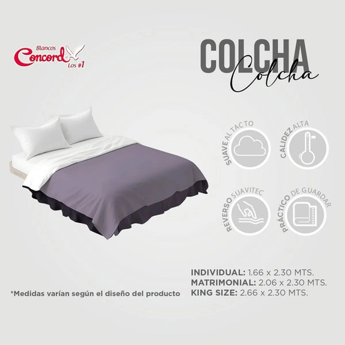 Colcha Concord Neo Individual Capitonada Varios Colores