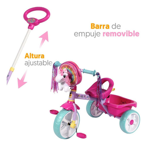Triciclo Trixie Apache Flying Wheel Rosa Chicle