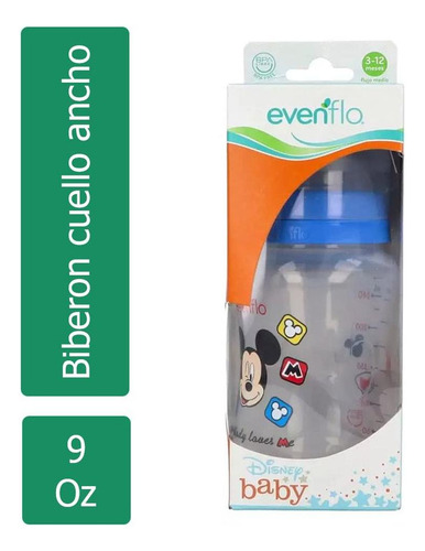 Evenflo Biberón Disney Cuello Ancho 9oz